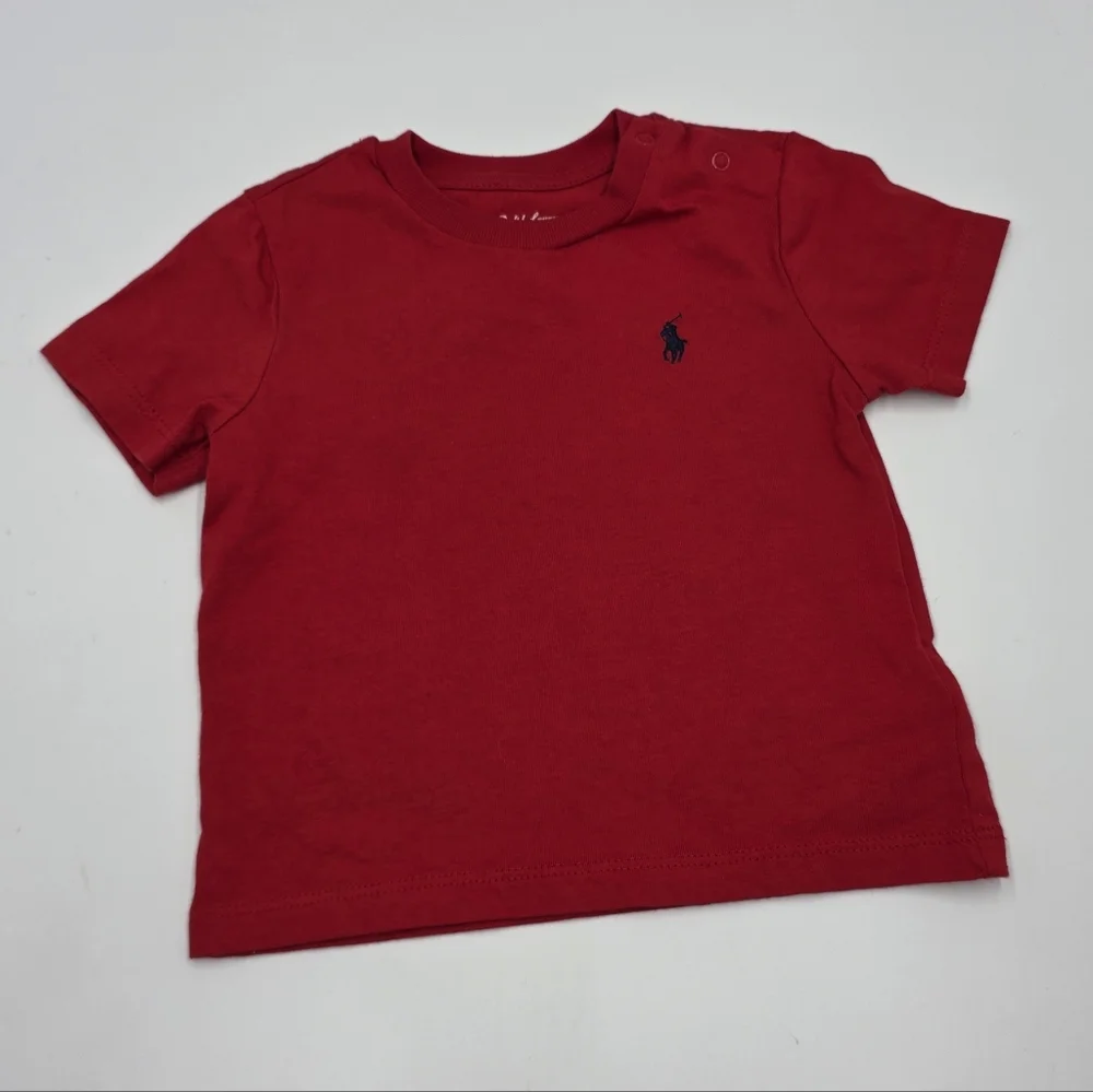 Ralph Lauren baby boy button down shirt and tee size 12 months